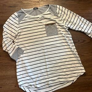 Black and White Striped Top